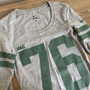 Nike Women's Small Grey Oregon Ducks Long Sleeve Tee T-Shirt Top